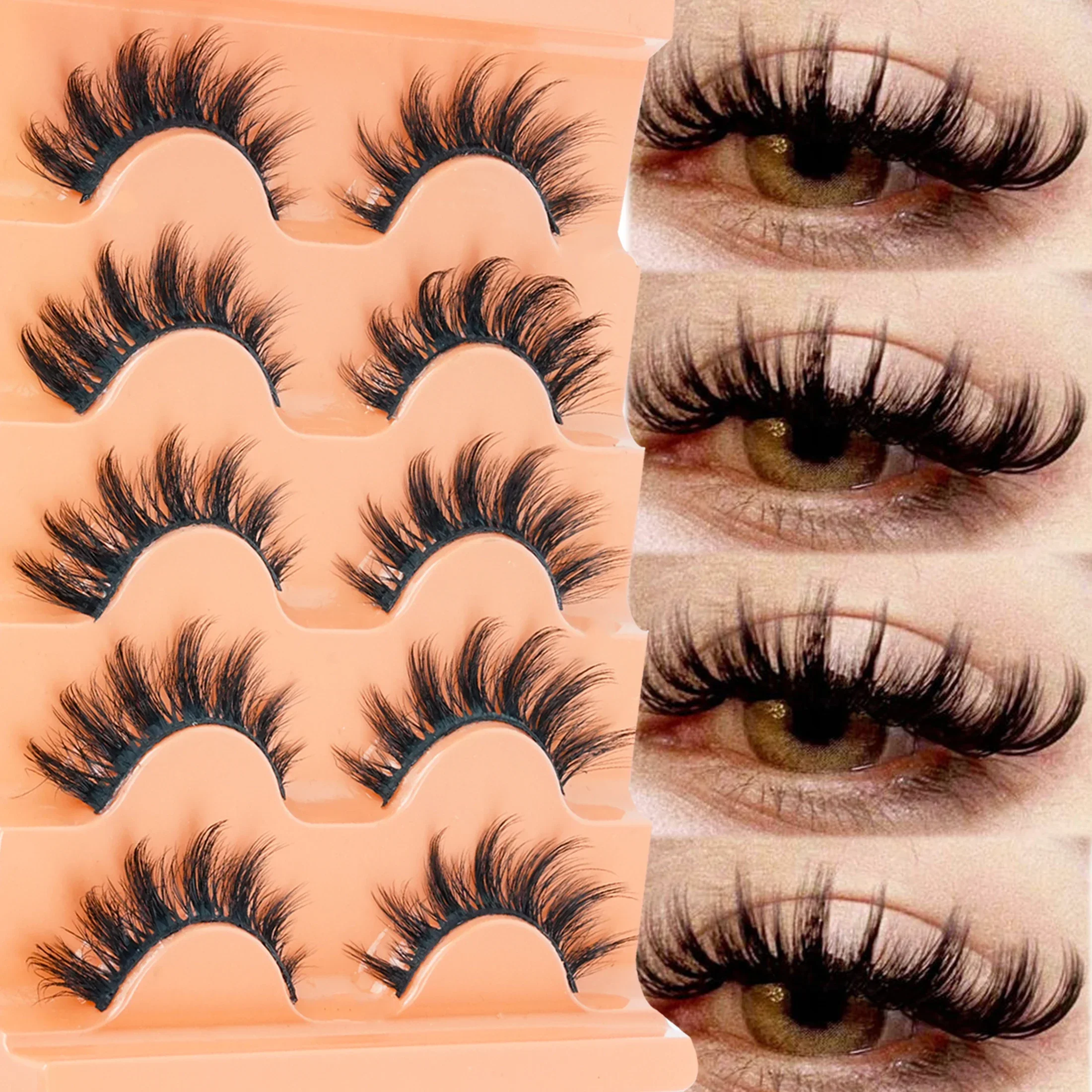 5 Paar Cat-Eye 8D Russian Volu – Beauty Makeup Women Bewertung und Preis