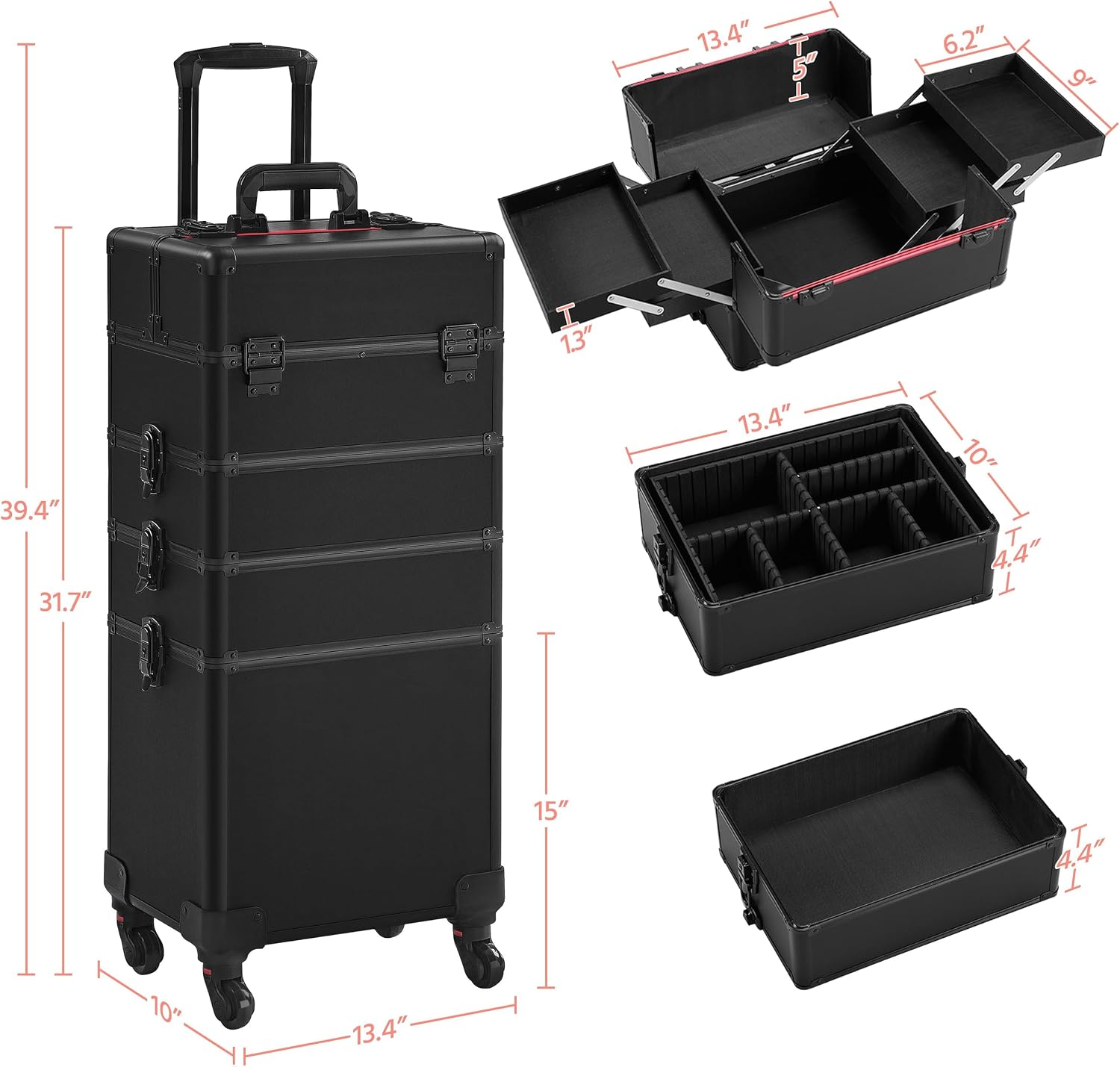 Rollender Make-up-Koffer, Kosm – Beauty & Makeup Katia Di Paola Bewertung und Preis